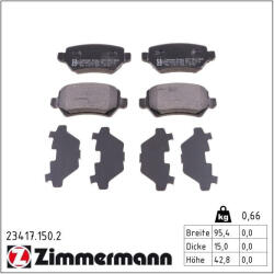  ZIMMERMANN fékbetétkészlet, tárcsafék 23417.150. 2