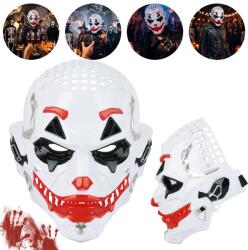  Bohóc maszk Halloween ijesztő bohóc piros műanyag hálóval (Maska klauna na Halloween na imprezę, cosplay)