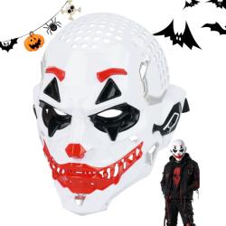  Ijesztő bohóc maszk Halloweenre könnyű műanyag hálóval a bulihoz (Maska klauna na imprezę, cosplay)