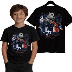 StukanDesign Gyerek Póló Unisex Fekete Franciaország Kylian Mbappe [xs] 116cm