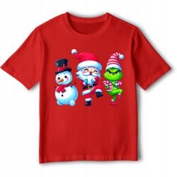 StukanDesign Gyerek Póló Grinch Hóember Mikulás Ajándékok [2XS] 104CM
