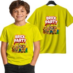 StukanDesign Gyerek Póló Unisex Sárga Játék Roblox Brick Party Noob [M] 140cm