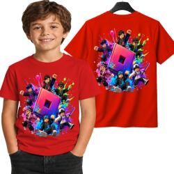 StukanDesign Gyerek Póló Unisex Piros Játék Roblox Logo Játékosoknak [xs] 116cm