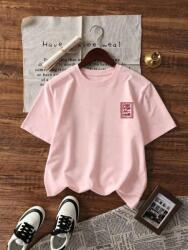 Shein Rózsaszín Póló Print S09__M