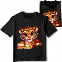 StukanDesign Gyerek Póló Fekete Tigris Állatka Név [xs] 116cm