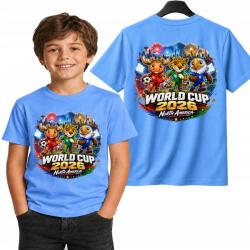 StukanDesign Gyerek Póló Unisex Kék World Cup 2026 Kabalafigura [2XS]104cm
