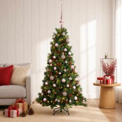  Brad de Crăciun artificial cu glob 120 cm 150 LED-uri Alb cald (3465791-3465791)