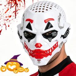  Bohóc jelmez Halloween maszk szellőzőnyílásokkal cosplay (Maska klauna na Halloween plastikowa)