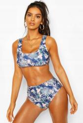 Boohoo Bikini Szett Tropical Print Wrr WS1_XL