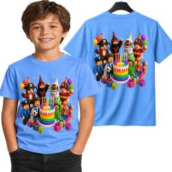StukanDesign Gyerek Póló Unisex Kék Roblox Játék Skina Születésnapja [s] 128cm