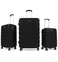 AGA Travel MR4650 Fekete utazóbőrönd szett (MR4650-Black)