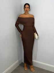 Shein Barna Maxi Ruha Nyitott Vállú I9U S06__M