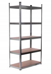Mirpol Fém könyvespolc 180x90x40x cm 5 polc horganyzott praktikus (5906228900243)