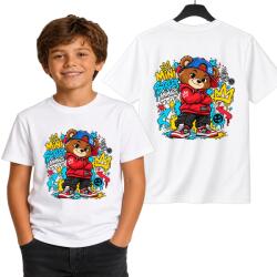  Gyerek Póló Fehér Medve Street Cool Animals XL 164cm