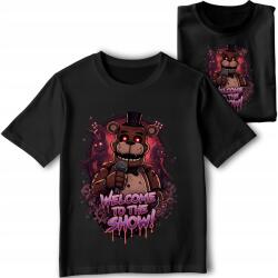 StukanDesign Gyerek Póló Fekete Fnaf Five Nights At Freddy's Show [M] 140cm