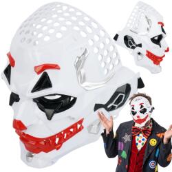  Halloween Bohóc maszk, Piros-Fehér-Fekete, 26cm (Maska)