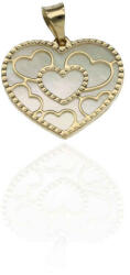 Gold pendants AU87502 - 14K arany szív medál (AU87502)