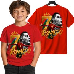 StukanDesign Gyerek Póló Unisex Piros Portugália Ronaldo Mundial [s] 128cm