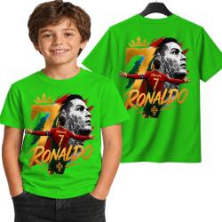 StukanDesign Gyerek Póló Unisex Zöld Portugália Ronaldo Mundial [2XS] 104 cm