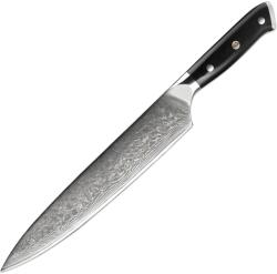 HARAHU Cuțit de bucătărie Damasc KX-42114 - Chef / Negru KP42114