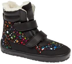 BEDA Gyerek barefoot téli cipő Beda BFN 170070/W/MK/SO Playful parrot fekete/színes - 26