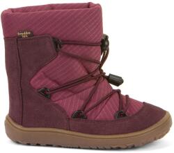 Froddo Dětské barefoot zimní boty FRODDO ZIMNÍ TEX TRACK WOOL bordó - 26