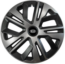 AutoHelix MSA Set 4 capace roti 15 inchi (R15) compatibile KIA, Model Raven Grafit (RavGR29)