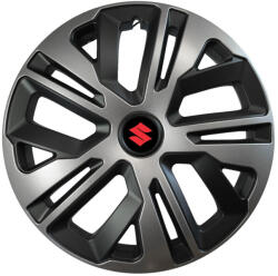 AutoHelix MSA Set 4 capace roti 14 inchi (R14) compatibile SUZUKI, Model Raven Grafit (RavGR67)