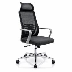 ROHS Scaun Ergonomic Reglabil pentru Birou și Gaming, Gri, Tetieră 2D, Mecanism Syncron, Spătar Mesh pentru Confort Sporit (Sc111)