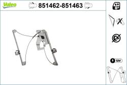 VALEO Mecanism actionare geam VALEO 851463 (851463)