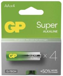 GP Batteries Super alkáli G-TECH elem ceruza AA (LR6) bliszteres/4 B01214 (B01214)