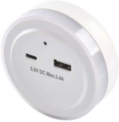  éjszakai Világítás Ww 230v / 0, 3w; Usb C+a (p3323)