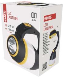 EMOS P4008 LED-es multifunkciós kempinglámpa, 215 lm, 3×AA (P4008)