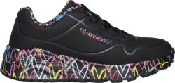 Skechers UNO LITE - LOVELY LUV Fekete, Mix 29 (314976LBKMT)