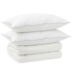 vidaXL Paplan és párna szett 3 db 220x260 cm 4 évszak 350 GSM Gyapjú 3441491 (3441491)