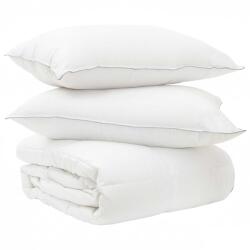 vidaXL Takaró szett párnával Fehér 140 x 220 cm Poliészter, Bambusz 3432707 (3432707)