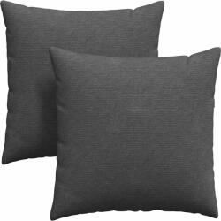 vidaXL Kanapé párnák 2 pcs Sötétszürke 80 x 80 cm Bársonyos szövet 42014076 (42014076)
