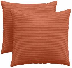 vidaXL Kanapé párnák 2 pcs Piros Narancs 50 x 50 cm Bársonyos szövet 42013996 (42013996)