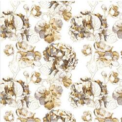 Heko Panels Textil anyag, Arany virágok, Poliészter 100%, 210g/pm, Méret: 100cm x 155cm (DR010)