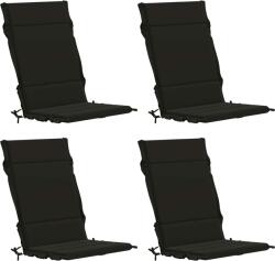 vidaXL 4 darabos magas háttámlás székpárna GEMERT 4 pcs Fekete 946400 (946400)