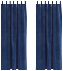 vidaXL Sötétítő függönyök 2 pcs Sötét kék 140 x 225 cm Bársony 4107205 (4107205)