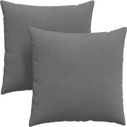 vidaXL Kanapé párnák 2 pcs Sötétszürke 80 x 80 cm szövet 42014071 (42014071)