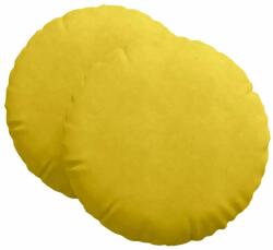 vidaXL Ülőpárnák 2 pcs Sárga Ø60 x 21 cm Bársony 42014218 (42014218)