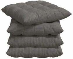vidaXL Ülőpárnák 4 pcs Világosszürke 40 x 40 x 6 cm Bársonyos szövet 42015181 (42015181)