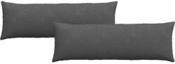 vidaXL Kanapé párnák 2 pcs Sötétszürke 120 x 40 cm Bársonyos szövet 42013818 (42013818)