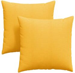 vidaXL Kanapé párnák 2 pcs Világos sárga 60 x 60 cm Bársonyos szövet 42014038 (42014038)