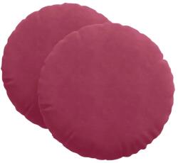 vidaXL Ülőpárnák 2 pcs Bordó Ø 80 x 29 cm Bársony 42014253 (42014253)