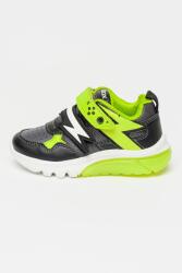 GEOX Geox, Ciberdron tépőzáras sneaker LED-fényekkel, Zöld, Ónixfekete, 31 EU (J66LBB0BC14C0802-31)
