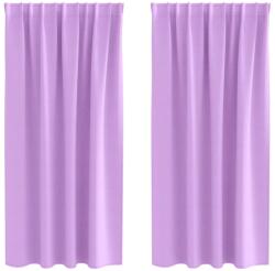 vidaXL Fekete Függöny Gyűrűkkel 2 pcs Lila 175 x 140 cm Poliészter 4107489 (4107489)