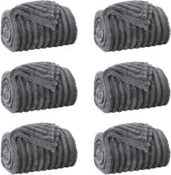 vidaXL Takarók 6 pcs Sötétszürke 240 x 220 cm Gyapjú (42016875)